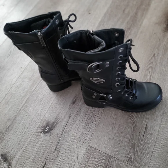 Harley-Davidson Women's Black Moto Boots - Picture 4 of 7